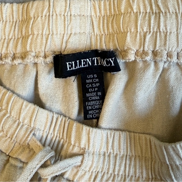 Ellen Tracy Women's Beige Linen Blend Wide Leg Pant. Size Small #1743 - Picture 5 of 6